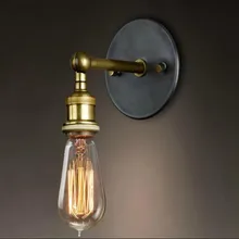 Lámpara Retro, lámpara colgante de latón Industrial para chimenea, lámpara Edison, lámpara de pared