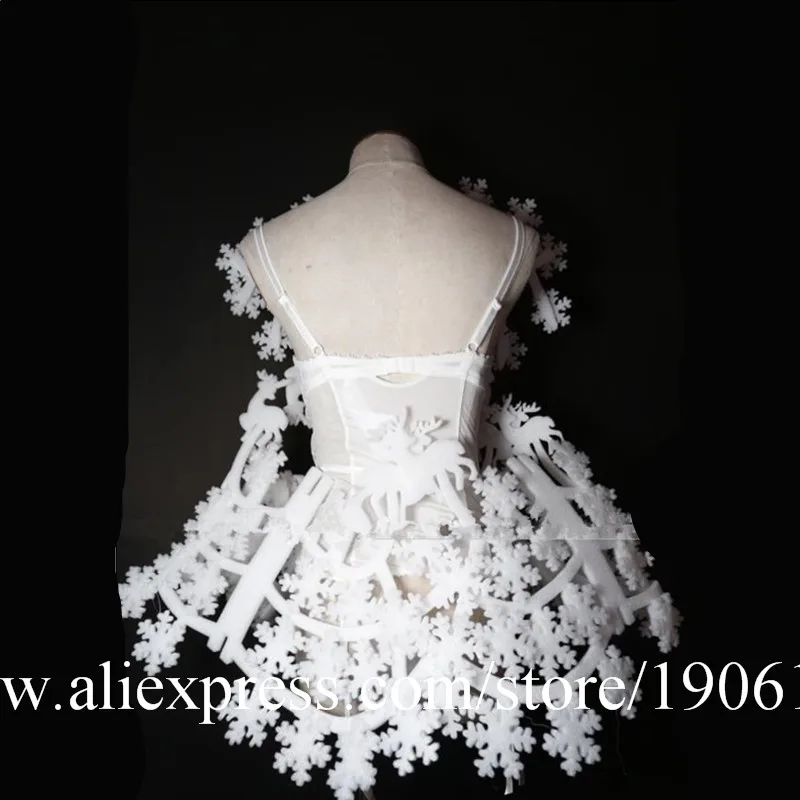 Mysterious snowflake theme ds singer show gogo hundred dj bar nightclub costumes13