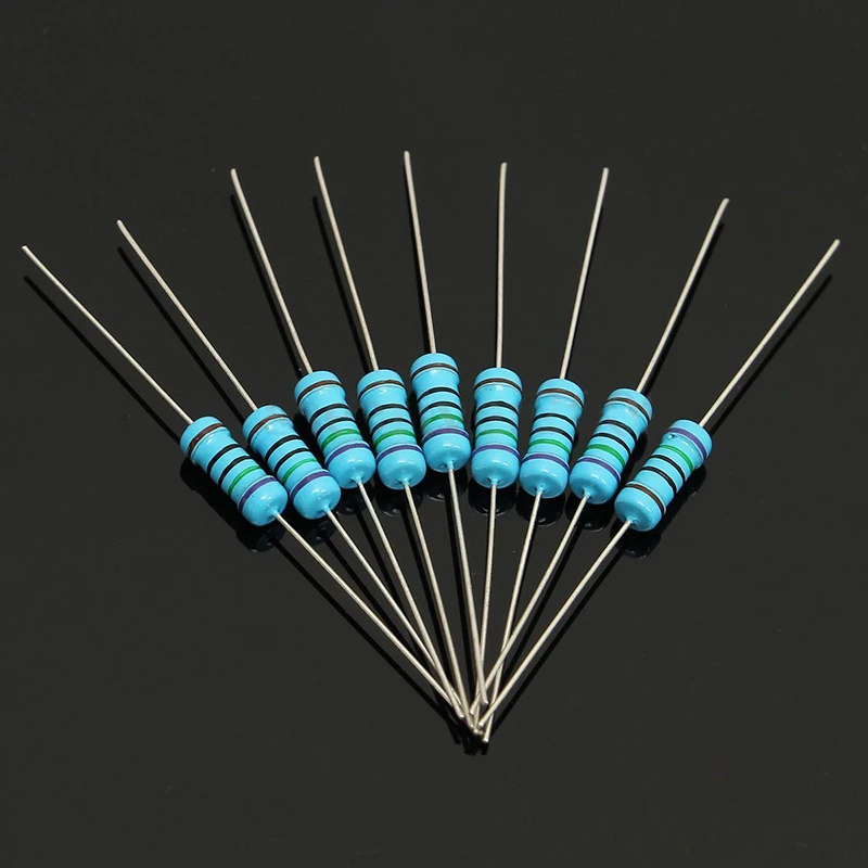 

500pcs 50 Values 1W 1% 1 ohm~1M ohm Metal Film Resistors Assorted Pack Kit Set Lot Resistors Assortment Kits Fixed capacitors