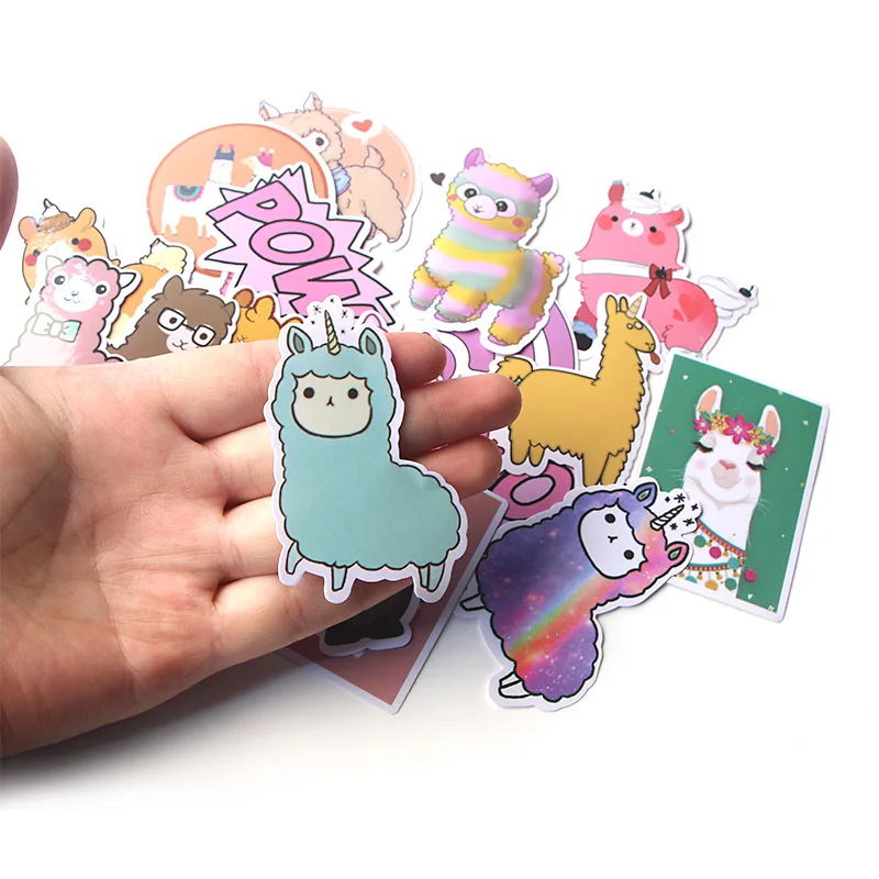 18pcs Alpaca llama cute kids vintage Laptop Decoration Styling Decals DIY scrapbooking album Stickers pasters E0025