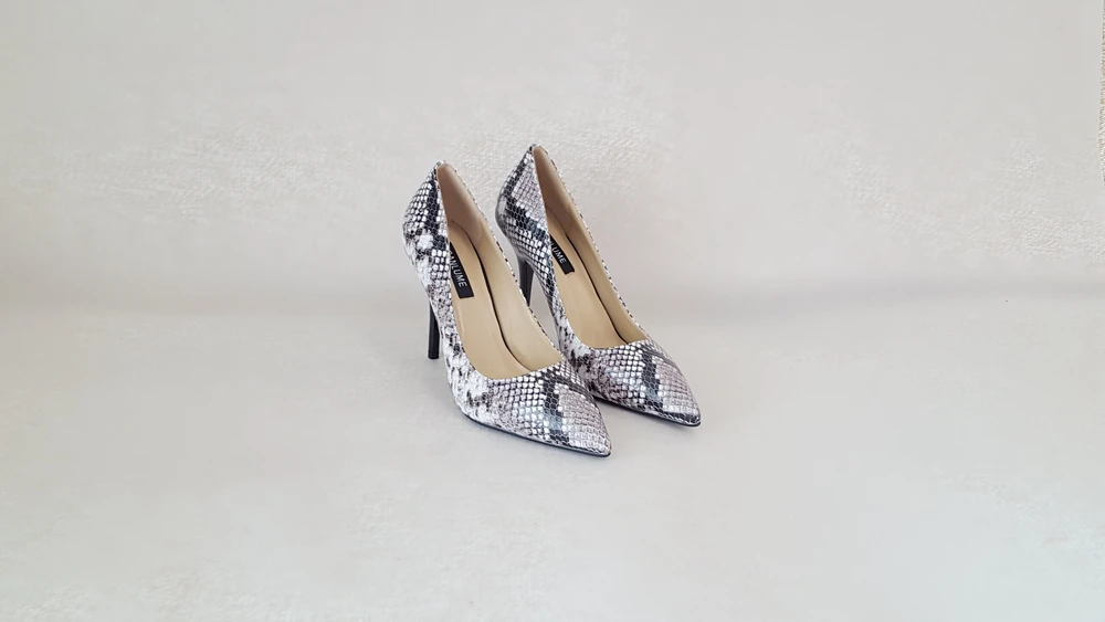 SANLUME/осенние туфли-лодочки с текстурой змеиной кожи женская обувь женские пикантные туфли для вечеринки на очень высоком каблуке с острым носком