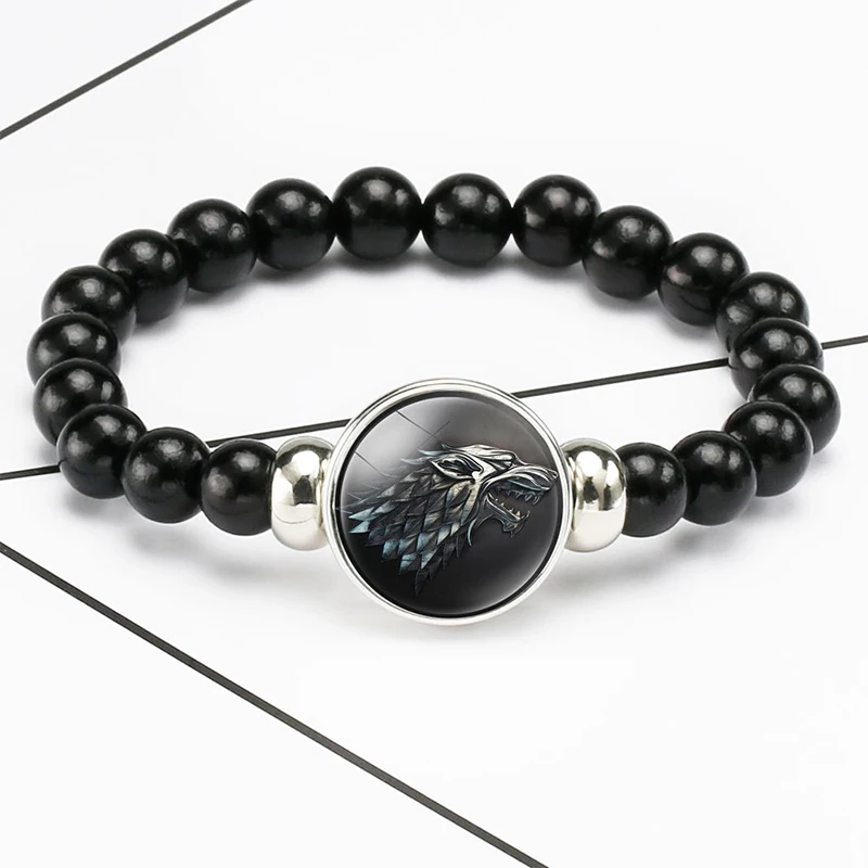 

Game of Thrones House Stark Bead Bracelet Hot Movie Casual Fashion House Targaryen Stark Bracelets Bead Bracelet