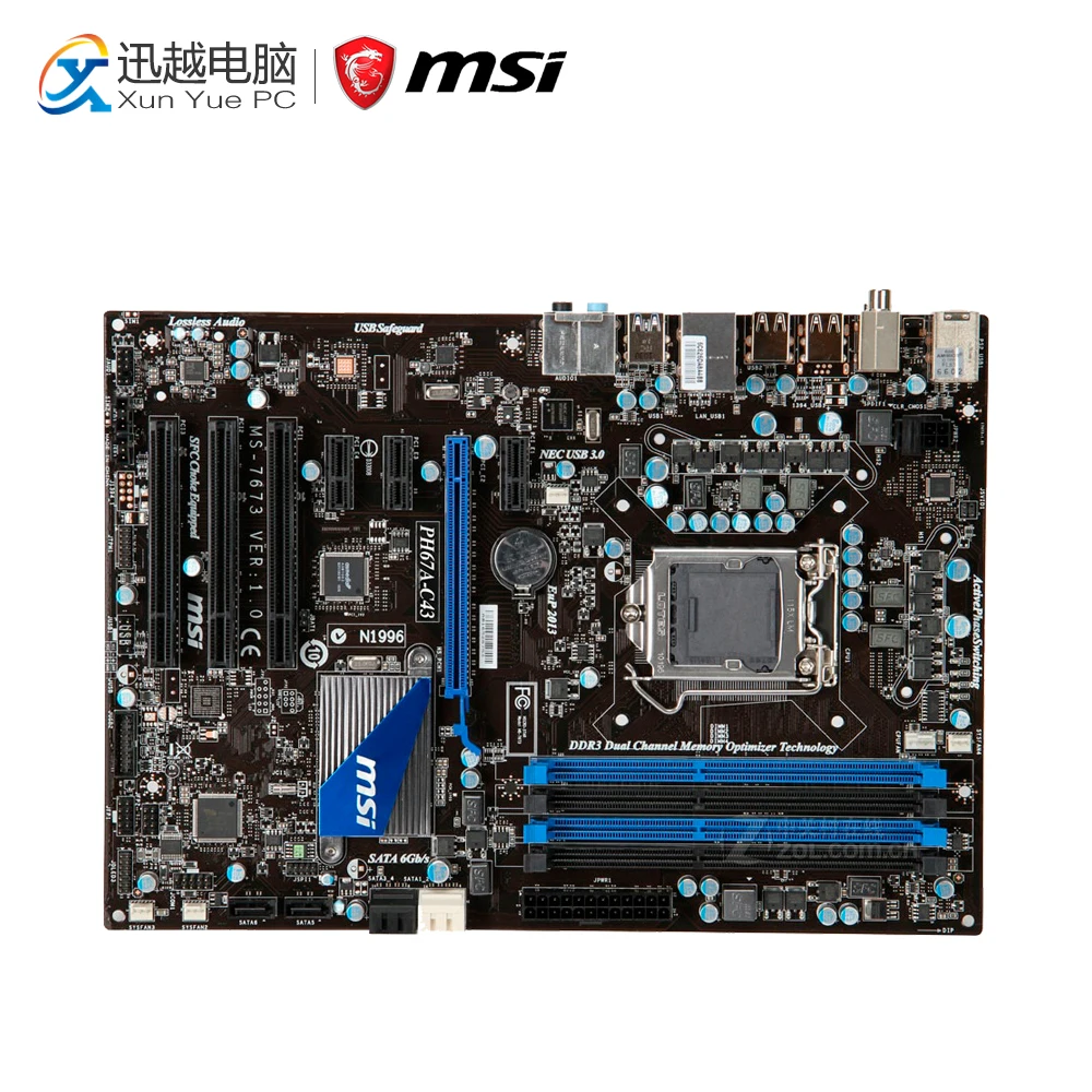 

MSI PH67A-C43 Desktop Motherboard H67 Socket LGA 1155 i3 i5 i7 DDR3 32G SATA3 USB3.0 ATX