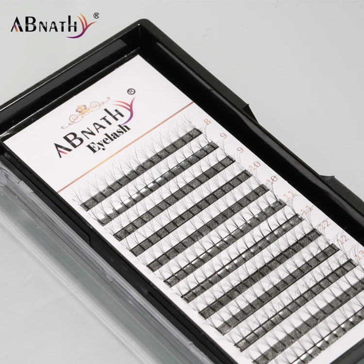 

12 lines 4d Russian Premade made Volume Fans Extension High quality Lash Professional long stem handmade synthetic lashes