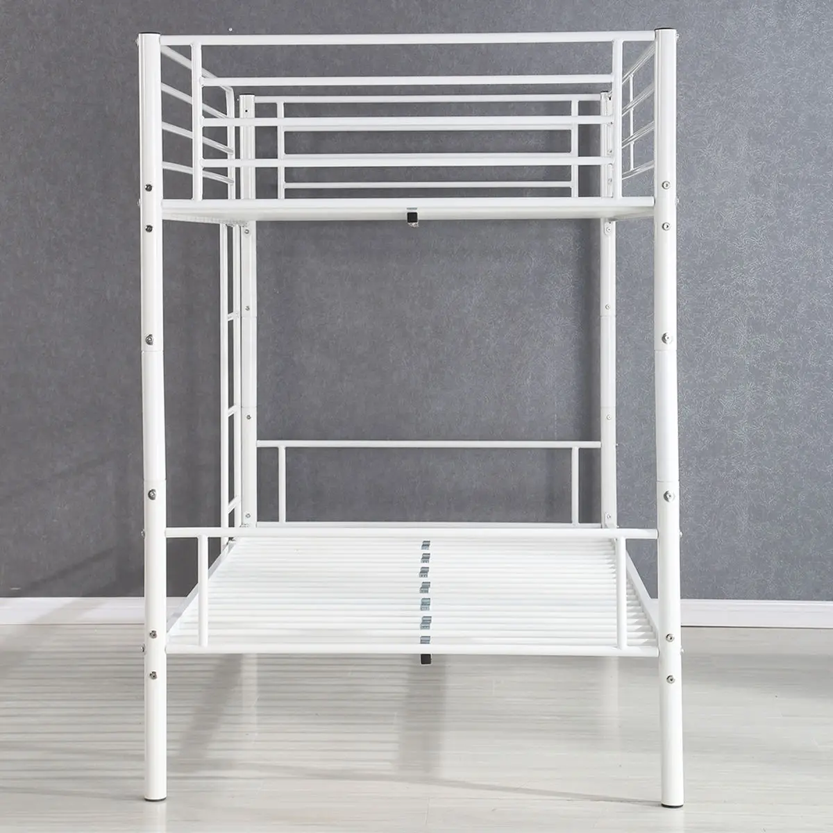 Giantex Metal Twin Over Twin Bunk Bed Modern Metal Steel Beds Frame with Ladder Adult Children Bedroom Dorm Furniture HW56067+ Giantex Metal Twin Over Twin Bunk Bed Modern Metal Steel Beds Frame with Ladder Adult Children Bedroom Dorm Furniture HW56067+