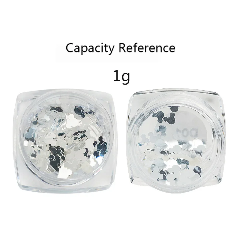 Mtssii Silver Holographic Nail Paillettes Sequins Moon Stars Heart Flakes Tips Nail Art Decoration Manicure Glitter Powder