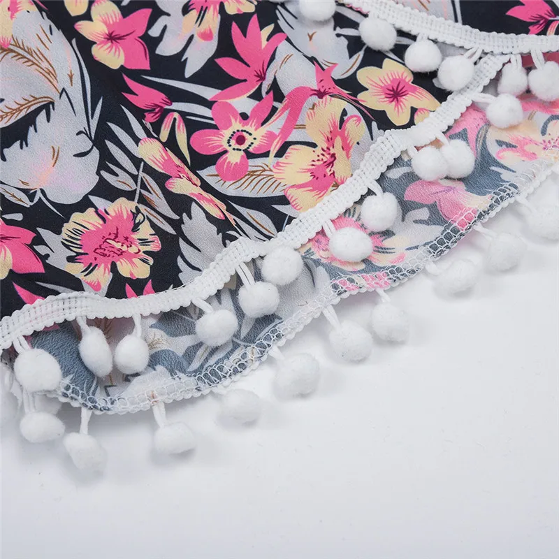 Летние женские туфли со шнуровкой с принтом свободного кроя с эластичной резинкой на талии шорты со звонком женские пляжные шорты с