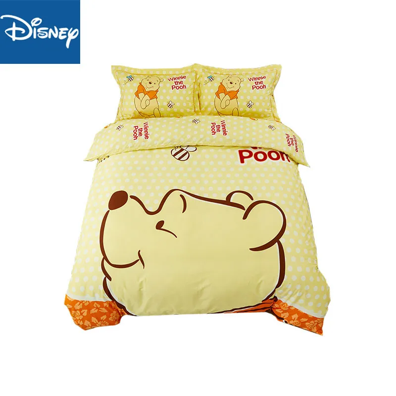 

Disney Winnie the pooh bedspreads twin queen size beddings Pooh Bear duvet cover 3/4 pcs boy kid birthday gift sheet 3d cartoon