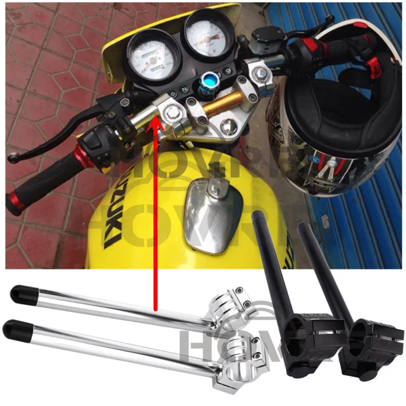 

1 Pair Universal 35mm to 41mm Motorcycle Fork Clip on ons Handle Bars CNC Riser Regular Handlebar for Suzuki Honda 2 colors