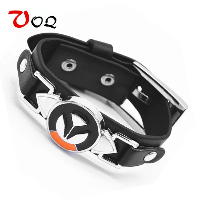 

Black Friday Game Overwatch Bracelet Men Tracer Reaper OW Game Bracelets Entertainment Logo overWatch Wristband Leather Bracelet