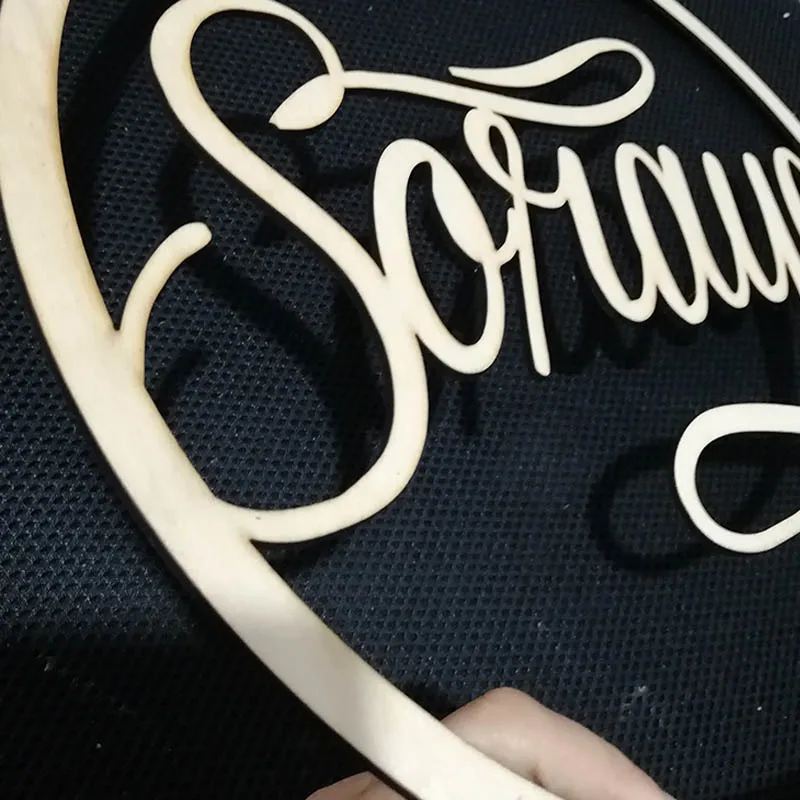 Rustic Wood Door Sign Name Personalized Wooden Wedding Name Sign Baby Shower Signature Party Room Decor Laser Cut