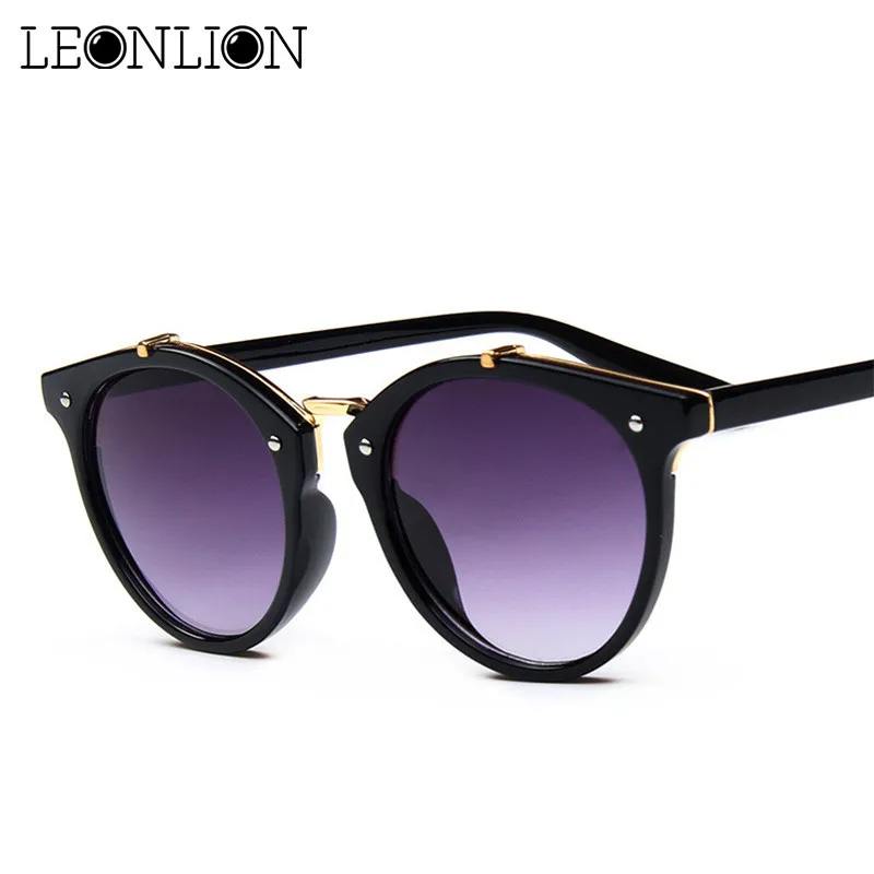 Солнцезащитные очки LeonLion с заклепками UV400 женские винтажные Роскошные