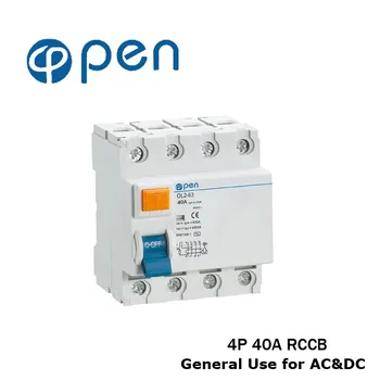 

4P 40A A Type for DC&AC Use Residual Current Circuit Breaker RCCB OL2-63 Series for Overload and Short Circuit Protection