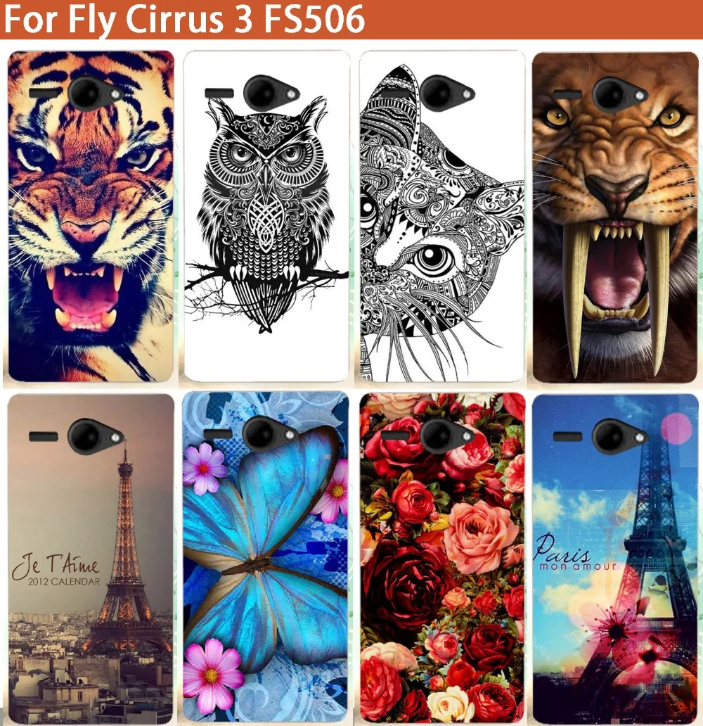 

FS506 Cirrus 3 Case Cover New Fashion Painted Colored Case For Fly FS506 Cirrus 3 Silicone Phone Bags For Fly Cirrus 3 FS506
