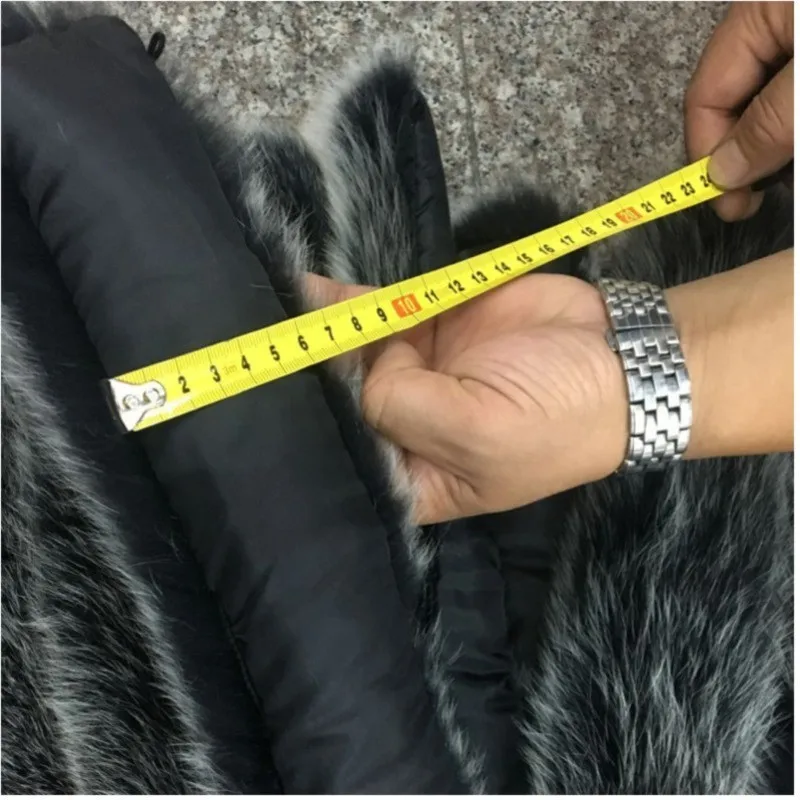 70 см длинный Съемный натуральный цвет натуральный Лисий мех отделка для куртки капюшон натуральный Лисий мех манжеты и воротник
