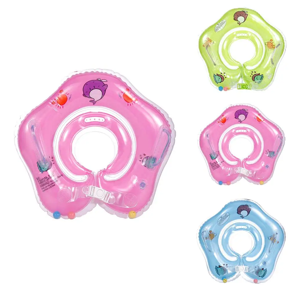

Fashion Baby Newborn Cute Inflatable Safety Bath Swimming Aid Float Neck Circle Ring