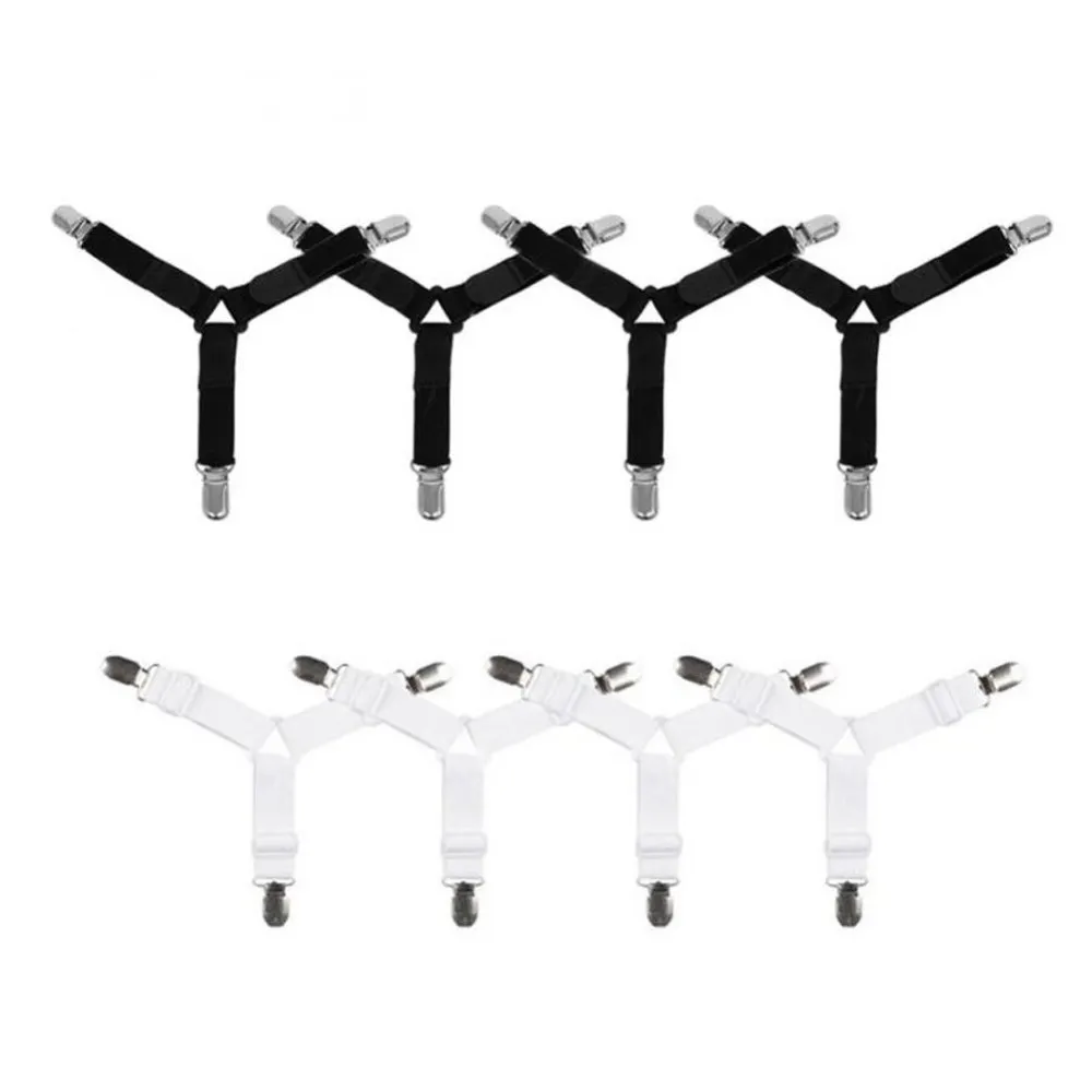 

4pcs/Set Nylon Buckle Elastic Band Non Slip Sheet Fixer Holder for Bed sheets Practical Bedspread Bedding Article Accessory Shee