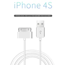20 pcsUSB данных зарядное устройство кабель для iPhone 4S iPod Nano iPad 2 iPhone 30Pin кабель USB 1,5 м зарядный кабель Chargeur телефон Аксессуары