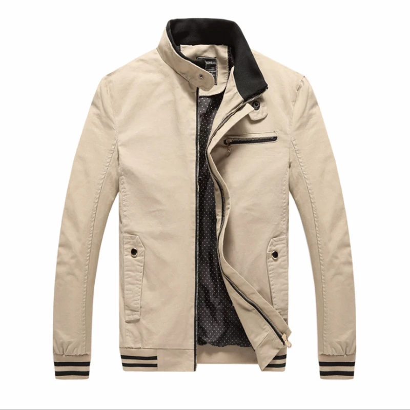 

Zebery Autumn Winter Long-sleeved Outwear Men's Jacket Slim Business Casual Coat Zipper Pocket Decorative Men's Jacket