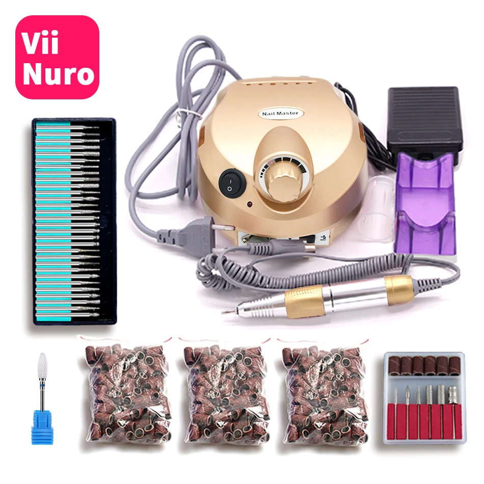 ViiNuro 35000RPM Electric Nail Drill Manicure Machine Set Professional