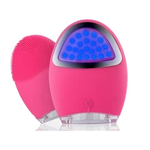 2 в 1 Фотон легкая терапия по омоложению кожи силиконовая кисть для лица Электрический очищающий очиститель для лица макияж щетка для удаления слоеного