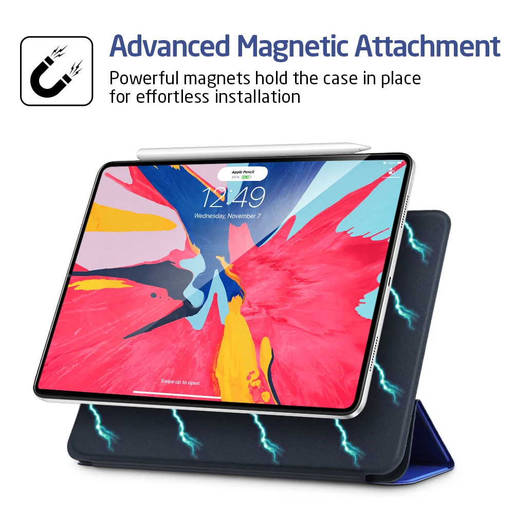 ESR Магнитная Smart Case для iPad Pro 11 2018 Cover Trifold стенд магнит Дело магнитное крепление прорезиненный чехол для iPad Pro11