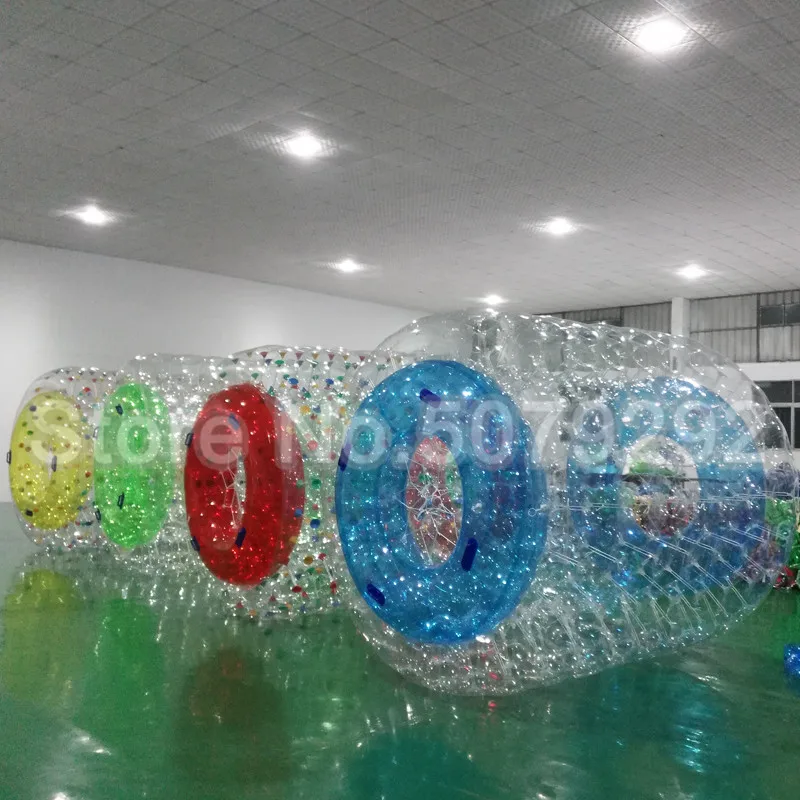 Inflatable Water Roller Ball For Wate Games 2.4x2.2x1.7m Water Roller Wheel For Human PVC/TPU People Play Inside