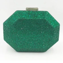 XIYUAN, полигон, кристалл, женский зеленый клатч, сумка, Модный женский кошелек для телефона, элегантный клатч, кошелек, вечерние сумки и кошельки