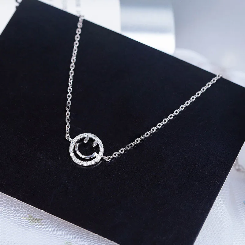 

Graduation CZ Hollow Smiling Face 925 Sterling Silver Bracelet