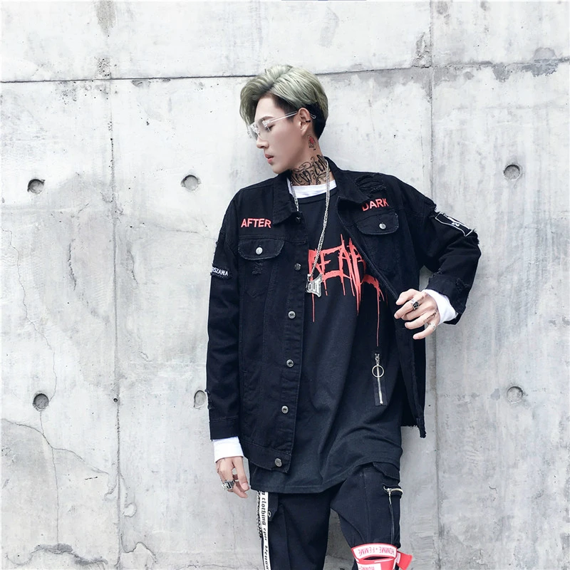 Denim Jackets Male 2018 Autumn New Jacket Baseball Uniform Fashion Men's Clothing Casual Lapel Collar Long Sleeve Coat | Мужская