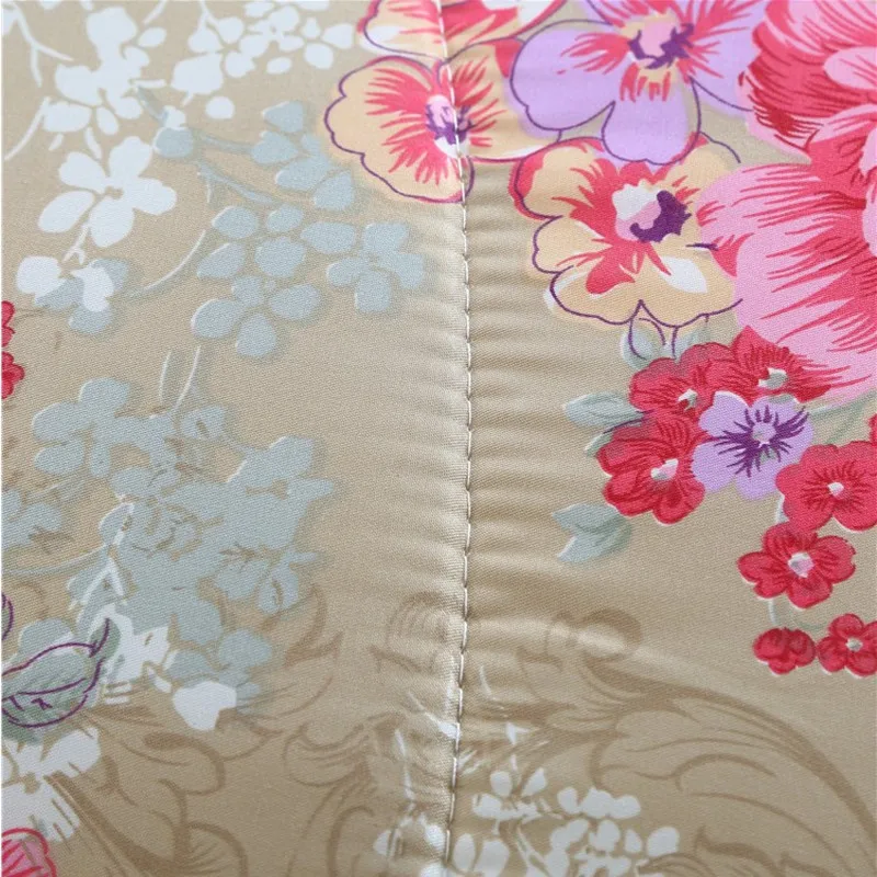 3D цветок печати тутового шелка демисезонный плед теплое мягкое лоскутное стеганное, двуспальное полное Королева Король стеганое одеяло с цветочным узором Стёганое одеяло s