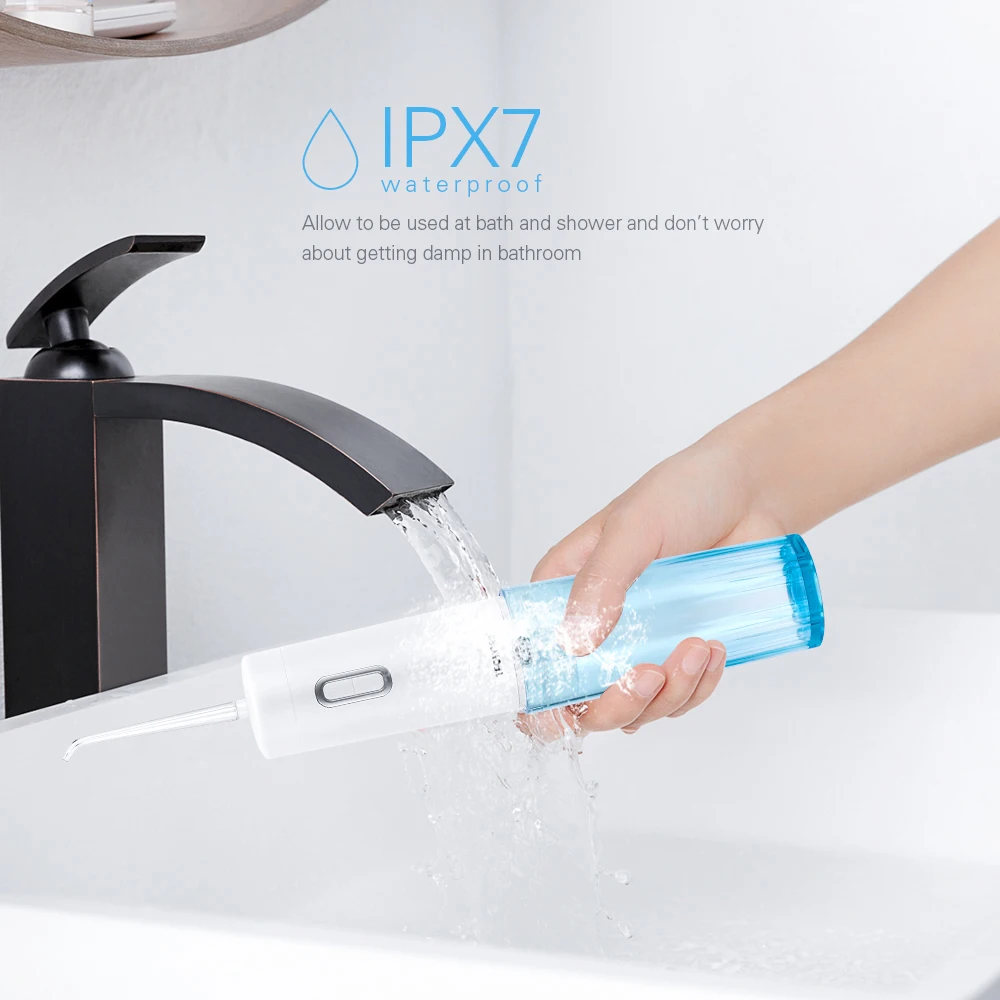Comprar Irrigador bucal eléctrico portátil, irrigador Dental de viaje USB, limpiador Dental de dientes, limpiador Dental de agua