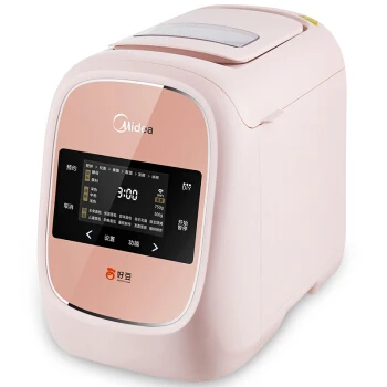 

LK1816 Pink Automatic Feeding Bread Maker WiFi Smart Breakfast Cake Machine Home 13H Reservation Mute Dough Mixer 750g LCD