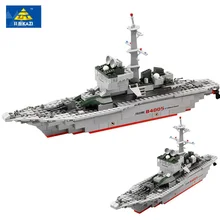 KAZI блоки военный корабль модель строительные блоки 84005 детские игрушки имитационный пистолет оружие оборудование техника конструктор развивающие