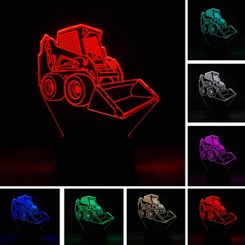 

Luminaria Children's Love Forklift 7 Color Dimming Gradient RGB Illusion Mood Novelty Baby Kids Sleeping Night Light Toys Gifts