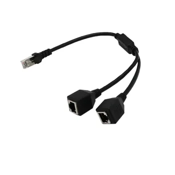 

New Extender Adapter Connector for 1 to 2 Socket LAN Ethernet Network RJ45 Plug Splitter Gadget 1pcs l920#1
