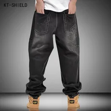 new European and American hip-hop embroidery printing jeans large size men skateboard pants jeans Cheap wholesale brand clothing
