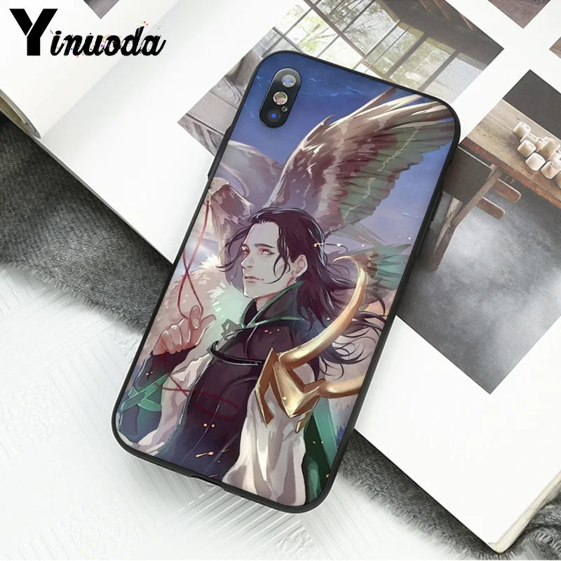 Yinuoda Marvel Hero Loki ТПУ черный чехол для телефона чехол для Apple iPhone 8 7 6 6S Plus X XS MAX 5 5S SE XR Чехол для мобильного телефона s