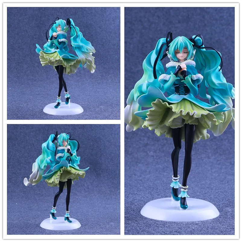 

Sell Like Hot Cakes 25CM PVC Cerastium Tomentosum Hatsune Miku Action Figure Furnishing Articles Model Holiday Gifts Ornament