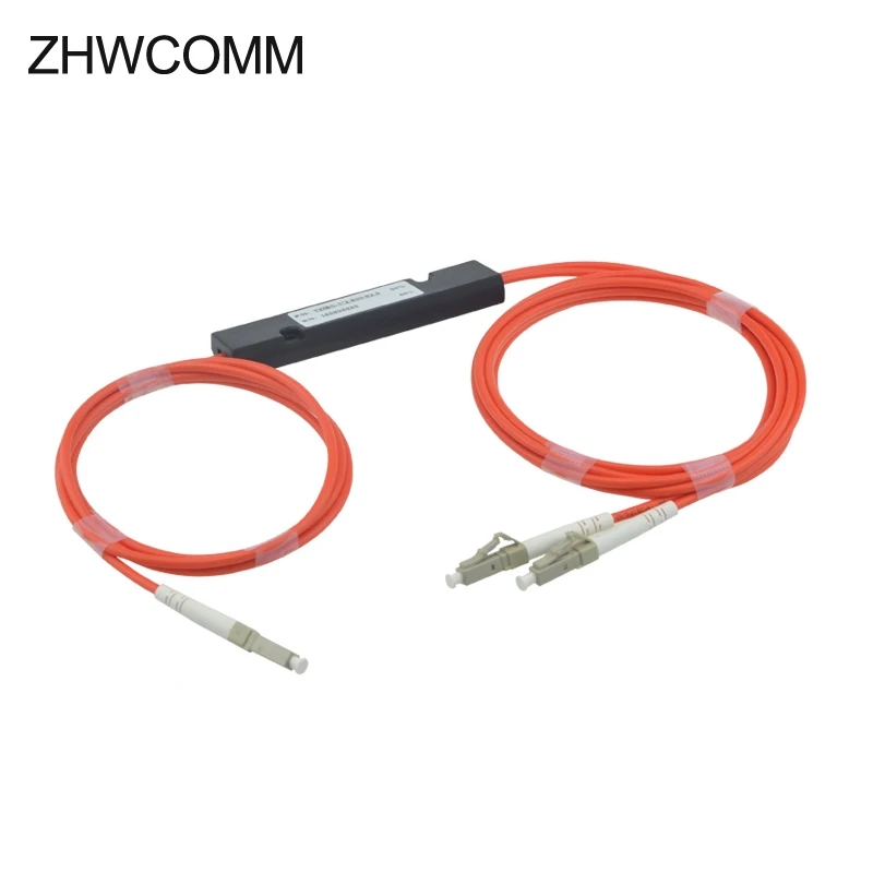 

ZHWCOMM LC UPC 1X2 Multimodal 50/125 fiber optic FBT splitter 850/1300nm PLC splitter Free Shipping