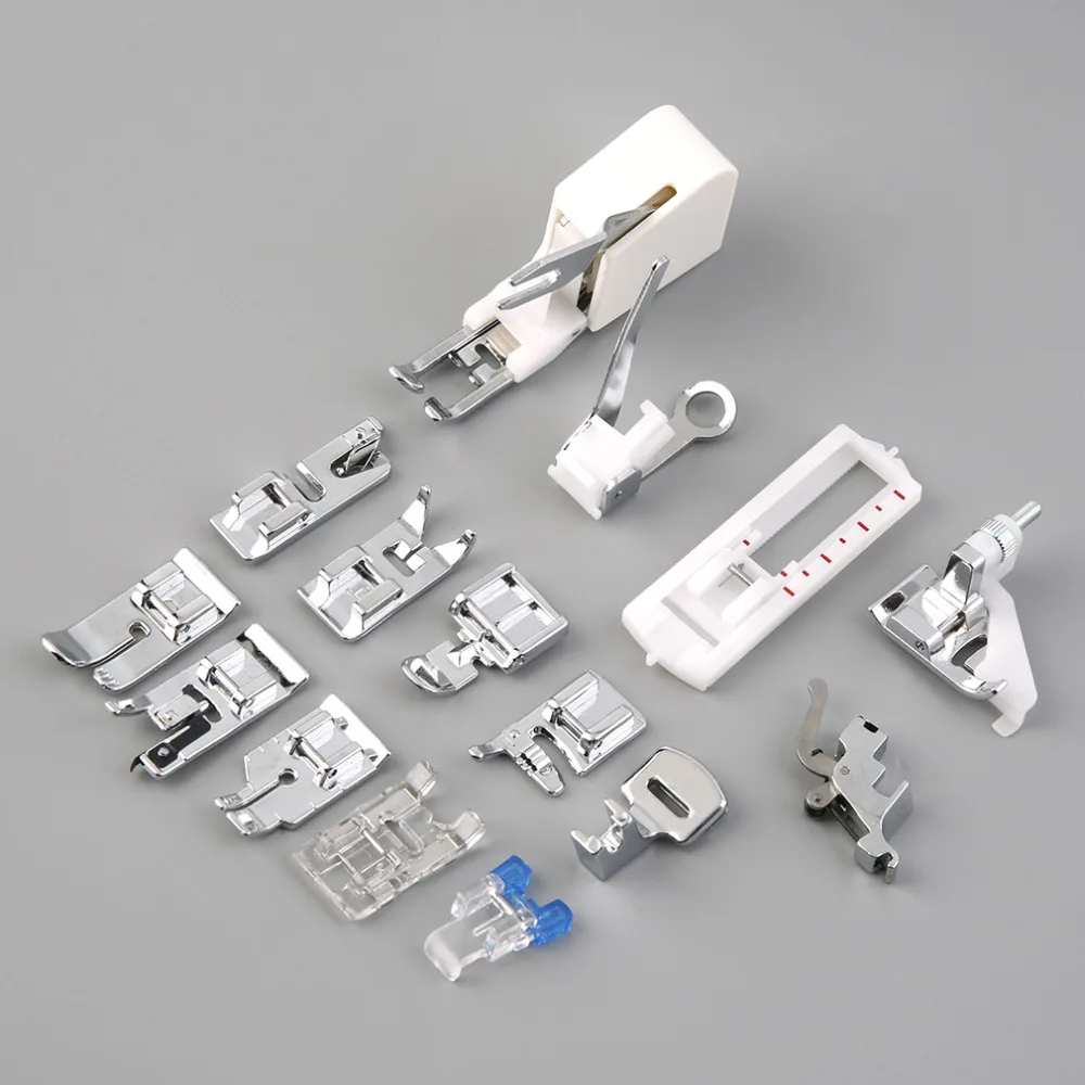 15 PCS Snap On Adapter Blind hemmer Foot Walking Foot Low Shank High Shank