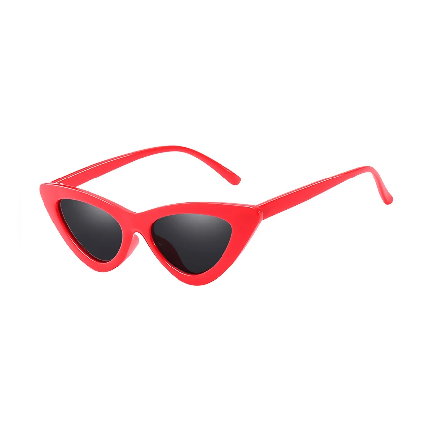 C03 Red Gray TOYEARN новые модные милые сексуальные женские солнцезащитные очки кошачий глаз, Женские винтажные брендовые маленькие солнцезащитные очки, женские очки UV400 - Цвет линз: C03 Red Gray