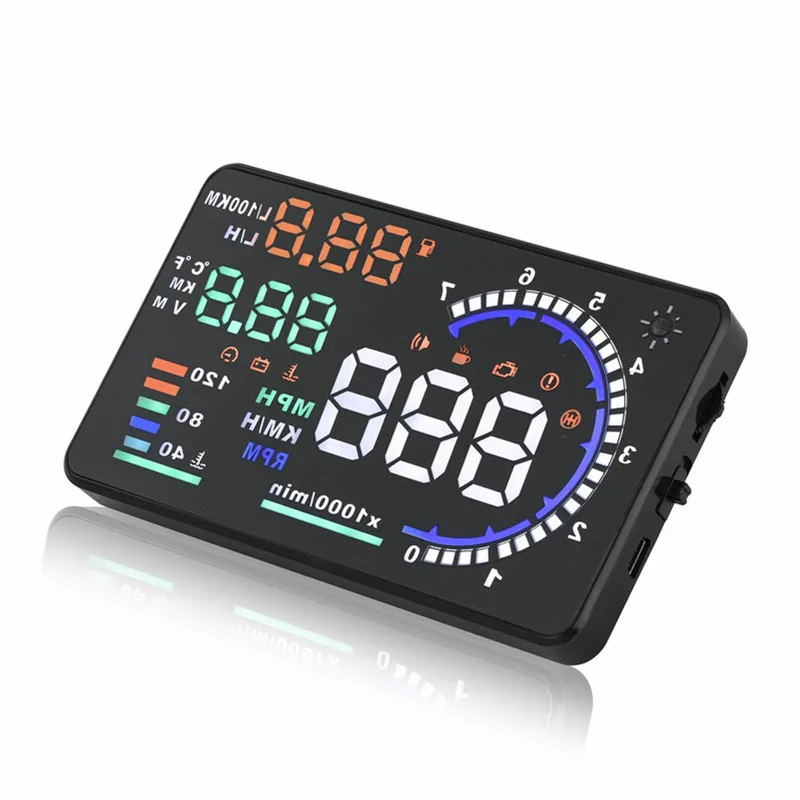

Car styling Universal Car hud head up display A8 5.5" GPS speedometer Smart Digital car speedometer OBD2 Interface