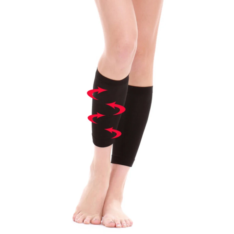 1 пара компрессионный рукав для ног, облегчающий циркуляцию варикозного расширения вен, Компрессионные спортивные гетры для похудения, женские наколенники