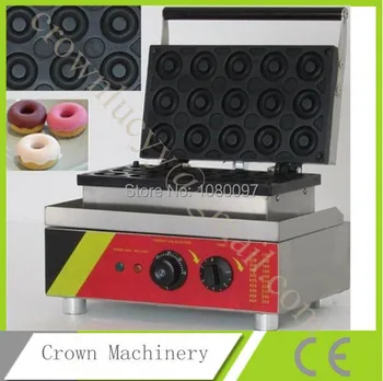 

Free Shipping 15pcs stainless steel donut making machine;electric mini donut machine