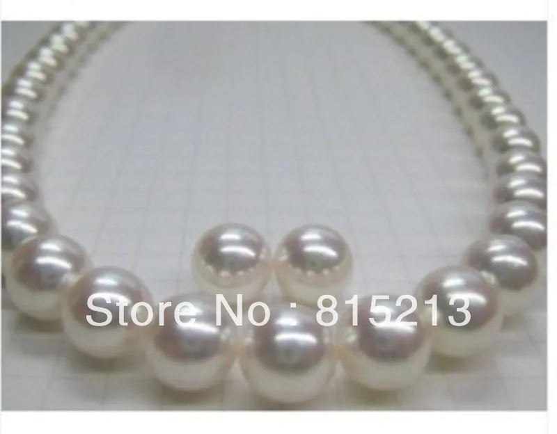 

ddh00199 HUGE 18"11-12MM SOUTH SEA NATURAL WHITE PEARL NECKLACE + EARRING 14K