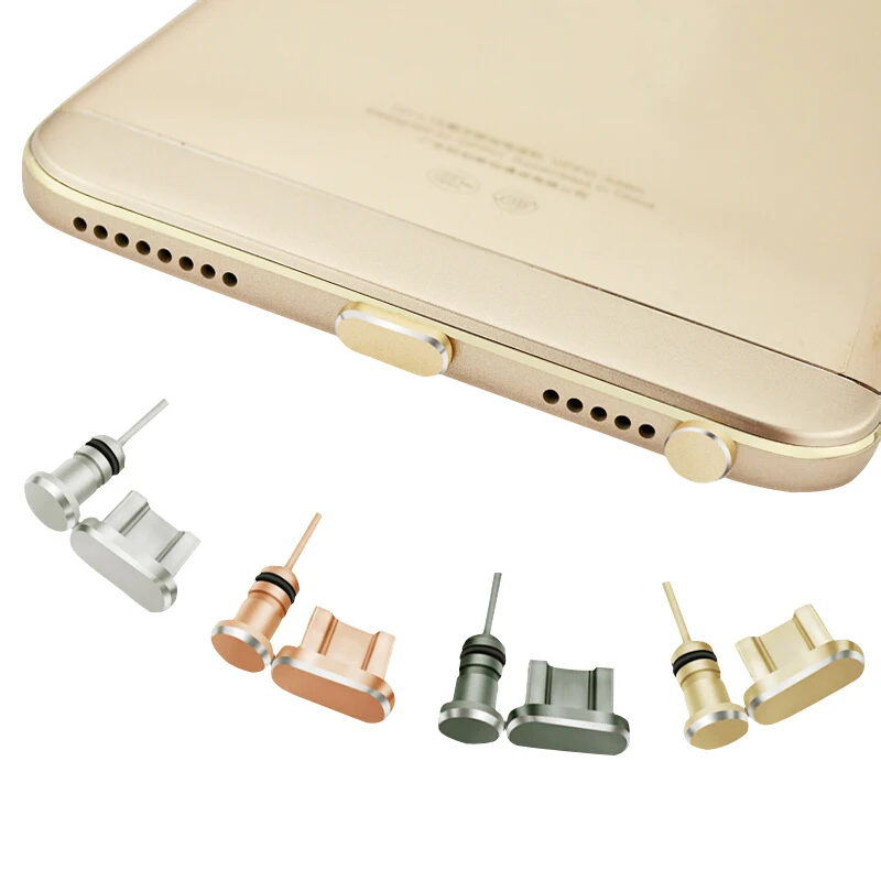 Металлический зарядный порт Пылезащитная заглушка для iPhone 8, 7, 6, 6S Plus, 5, 5S, SE Пылезащитная заглушка для micro samsung S10, S9, S8 plus, huawei, P20 Пылезащитная заглушка