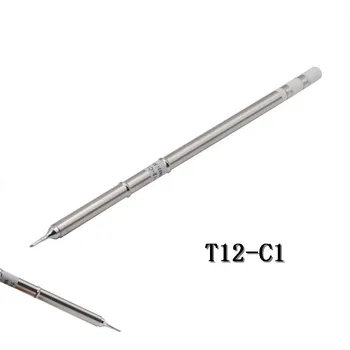 

1PC T12-C1 Solder Iron Tips for Hakko T12 Handle LED Vibration Switch Soldering Rework Station FX-951 FX-952 Free Shipping