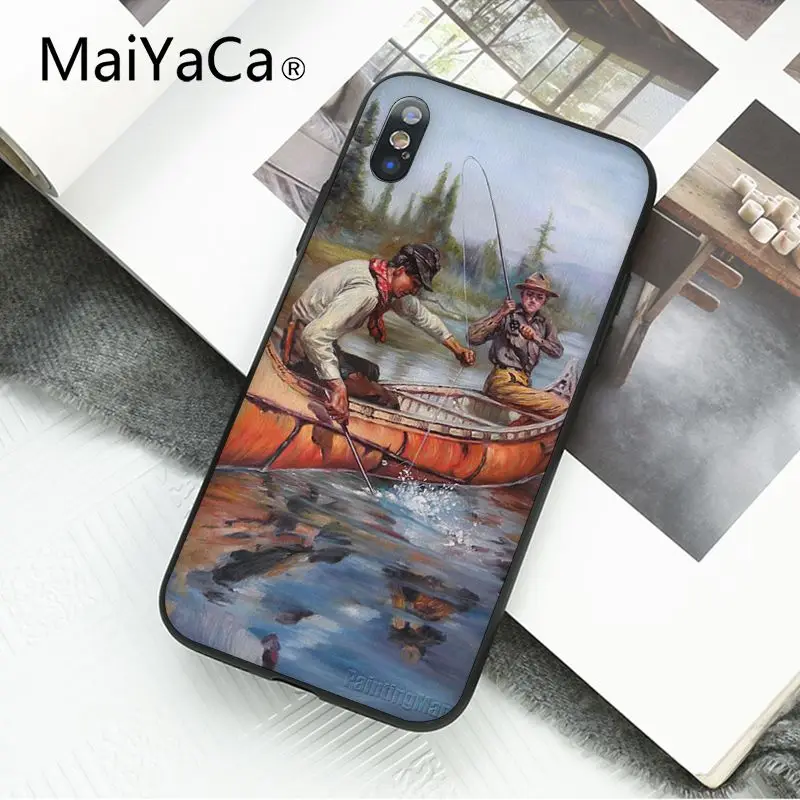 Охота и рыбалка искусство рыбы Чехол для мобильного телефона iphone 11 12 Pro 11Pro Max 8 7 6 6S