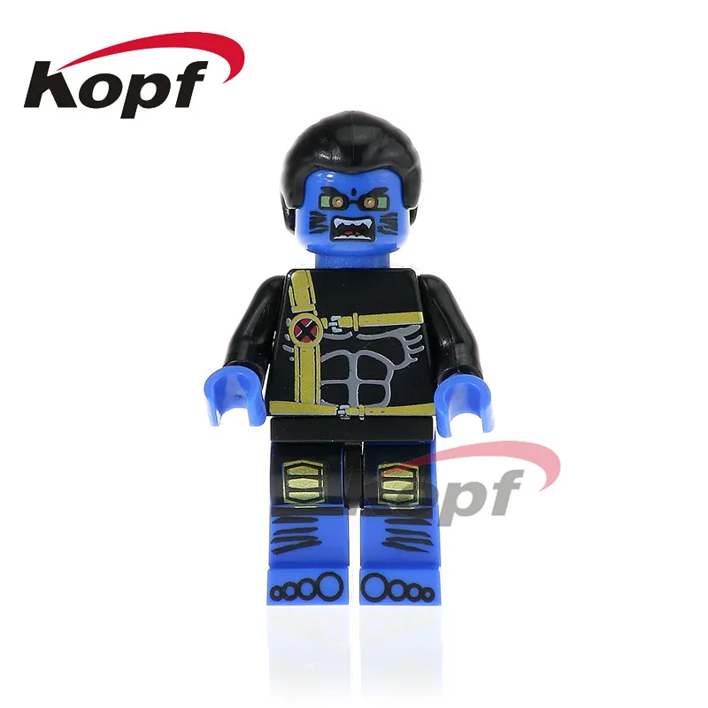 

Super Heroes Single Sale X-Men Ultimate Beast Wolverine Rogue Quicksilver Longshot Building Blocks Toys for children Model PG329